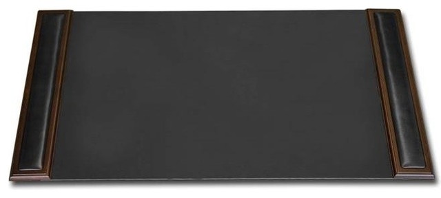 Dacasso P8402 Wood And Leather 25x17 Desk Pad With Side Rails Dacasso P8401 Wood And Leather 34x20 Desk Pad With Side Rails