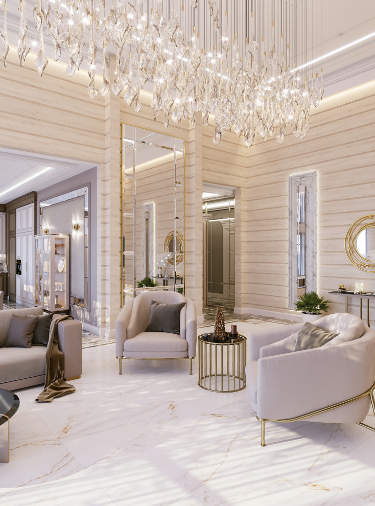 Загородный дом из бруса, Неоклассика