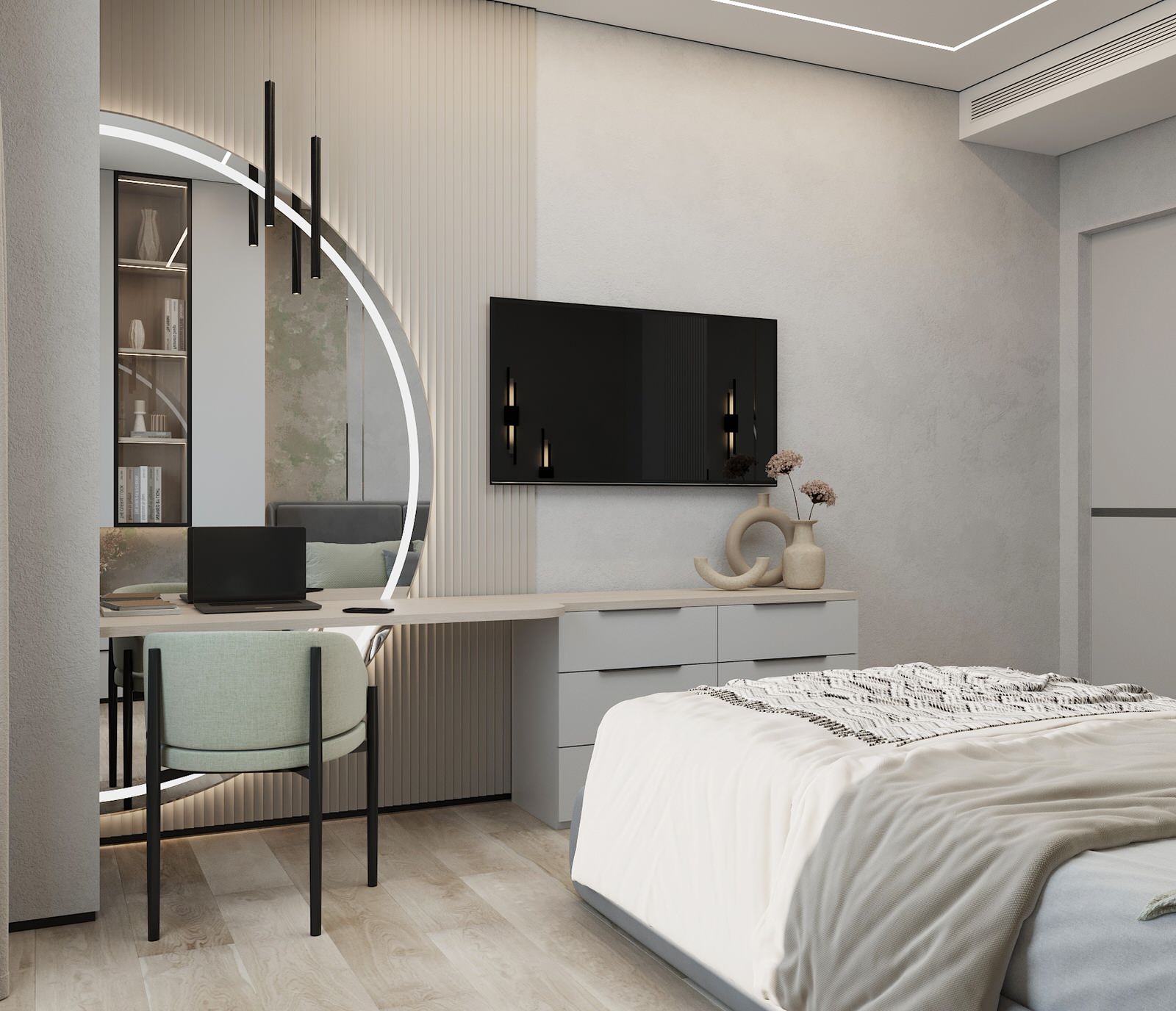 2023г. Интерьер квартиры 134 м2 в ЖК "Чикаго"