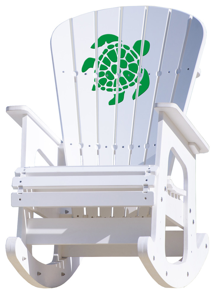 Rocking Chair - Green Sea Turtle - Beach Style - Adirondack Chairs - by ...