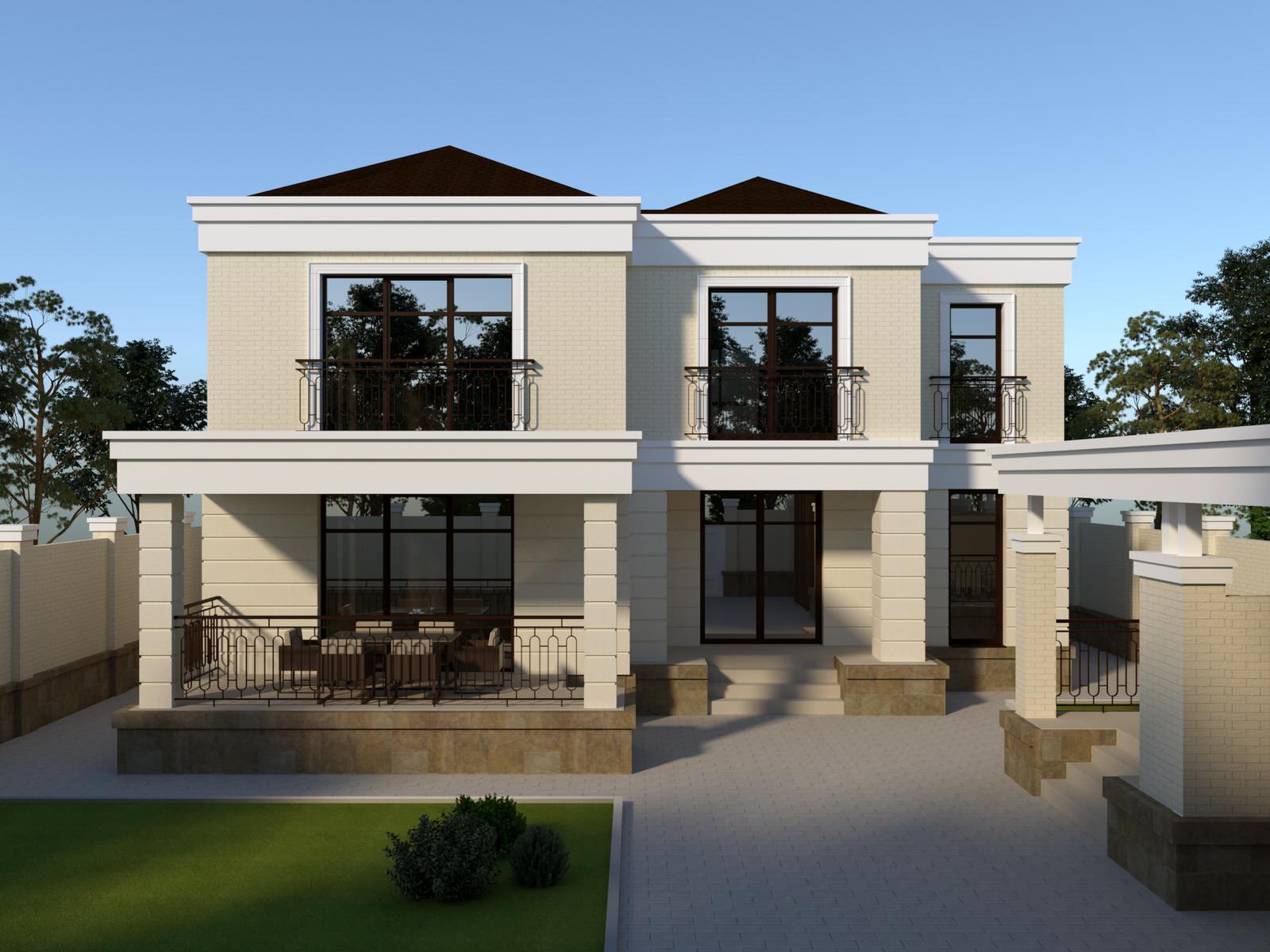 Индивидуальный жилой дом в стиле неоклассика