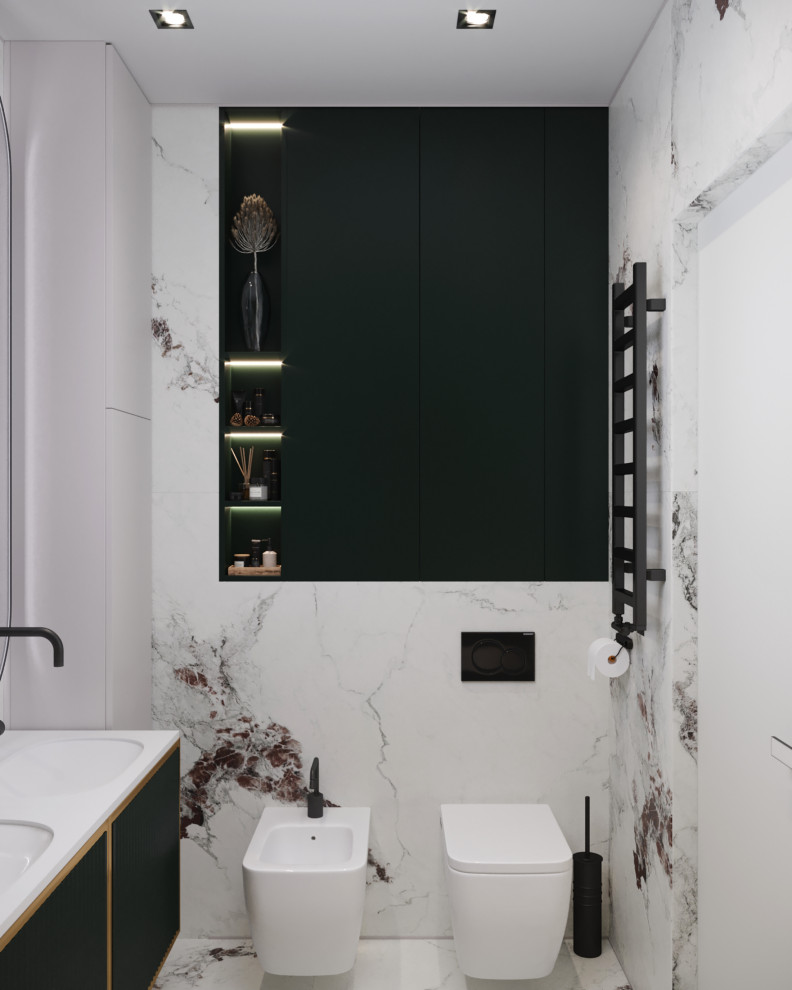 Кухня-гостиная+санузел в стиле Неоклассика