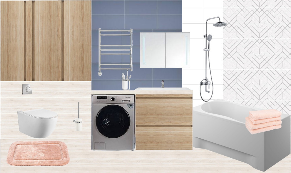 Коллаж санузла, площадь 3,9 кв. метра