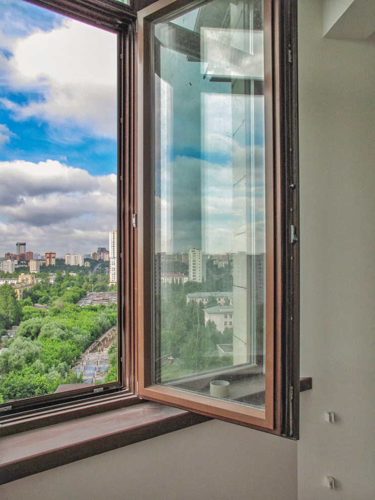 Окна из дуба без шипа с алюминиевым окладом. Дерево-алюминиевые окна.