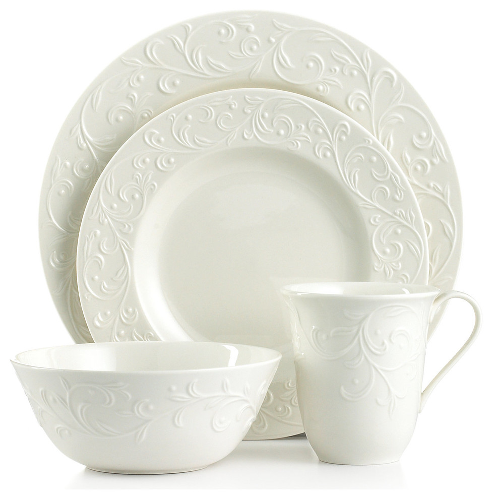 Lenox Opal Innocence Carved 4Pc Place Setting