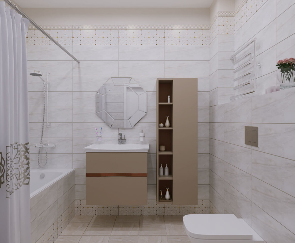 Дизайн совмещенного санузла с ванной