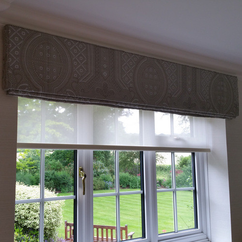 Hard Pelmet Roman & Motorised Sheer Roller Blind Salisbury