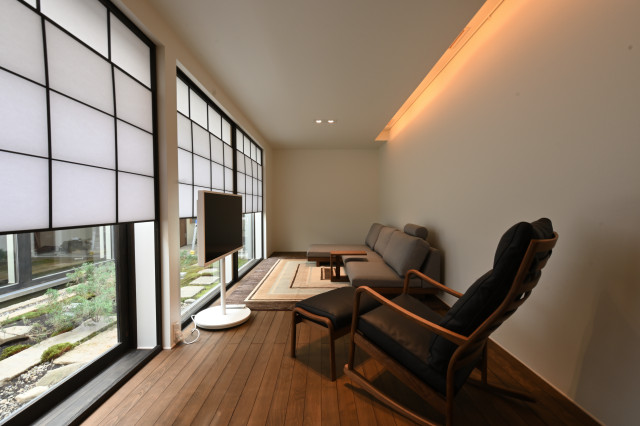 リビング moderne-japonais-salon