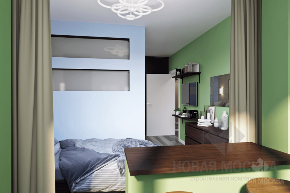 Дизай-проект однокомнатной квартиры 40 кв.м. в ЖК Переделкино Ближнее Город-парк