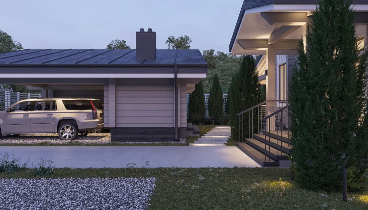 Частный жилой дом из клееного бруса в КП «Ново-луговая»