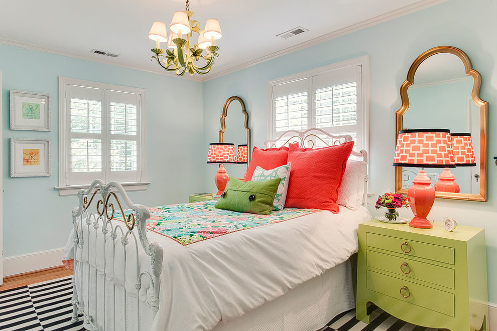 Photo of a country bedroom in Raleigh.