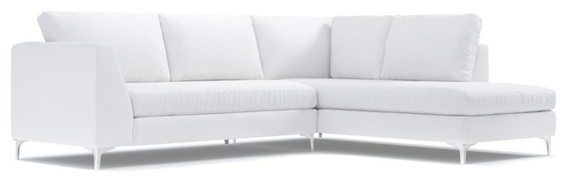 Mulholland 2-Piece Sectional Sofa, White, Chaise on Left