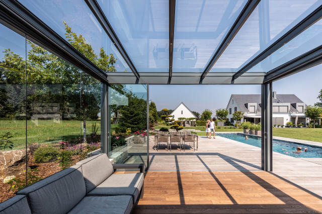 Solarlux Glashaus traedaeck