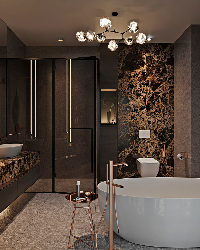 Ванная комната "Медные акценты"