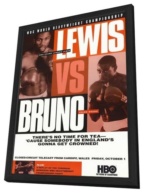 Lennox Lewis vs Frank Bruno 11 x 17 Boxing Promo Poster - Style A - in Deluxe Wo