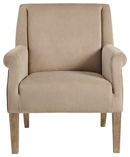 Martha Stewart Farm House Accent Armchair With Taupe Finish Mt100