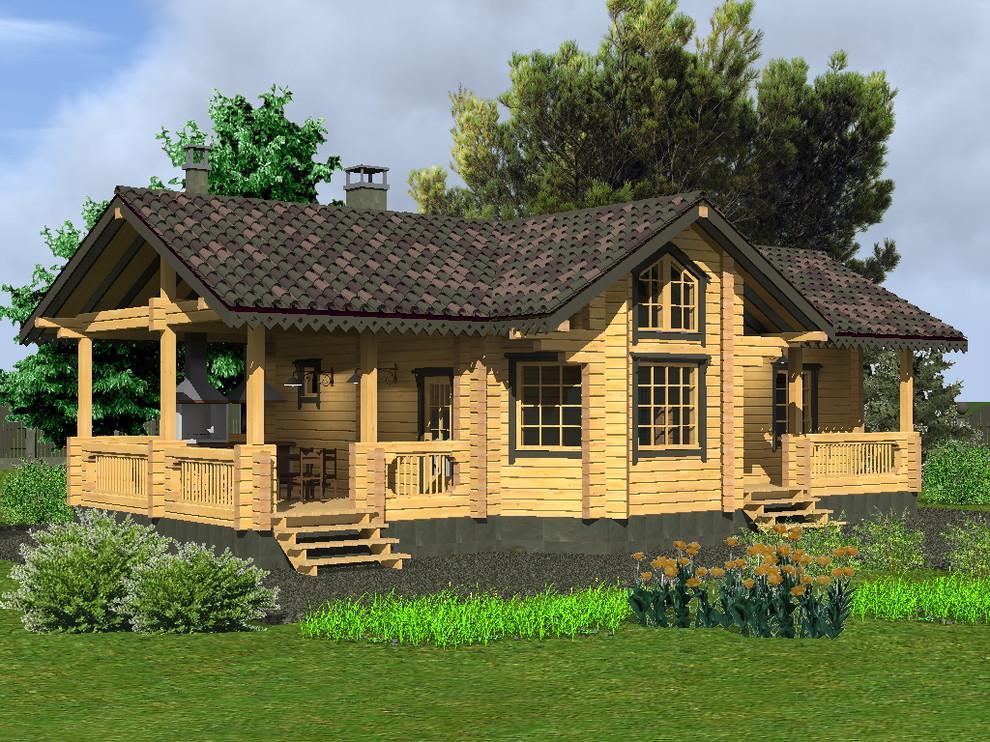 Баня из бруса кедра