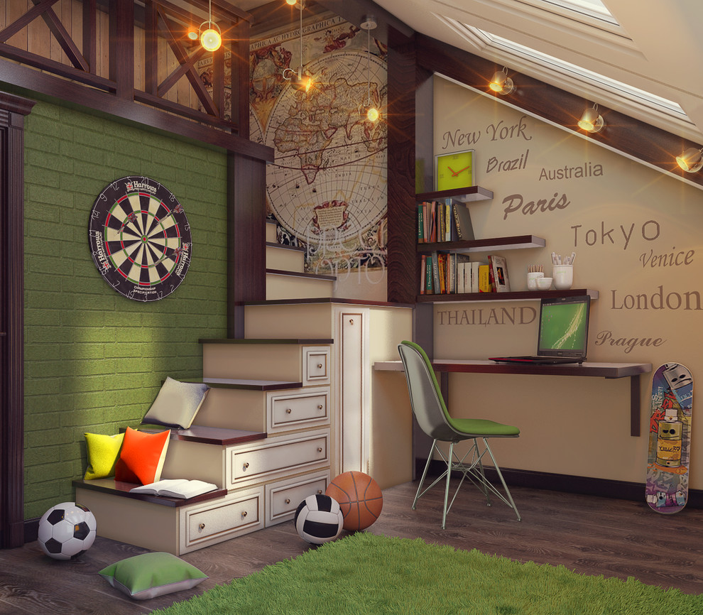 Детская для мальчика (Третий этаж, мансарда)