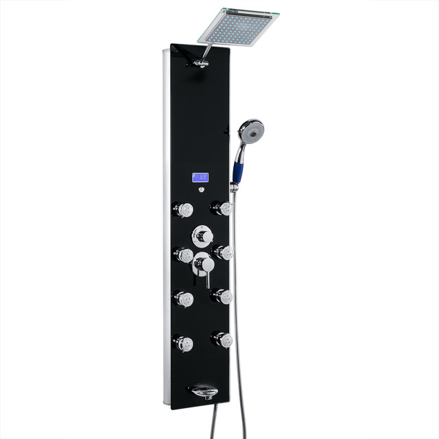 AKDY Aluminum Shower Panel Tower With Circular Rain Drop Shower Head