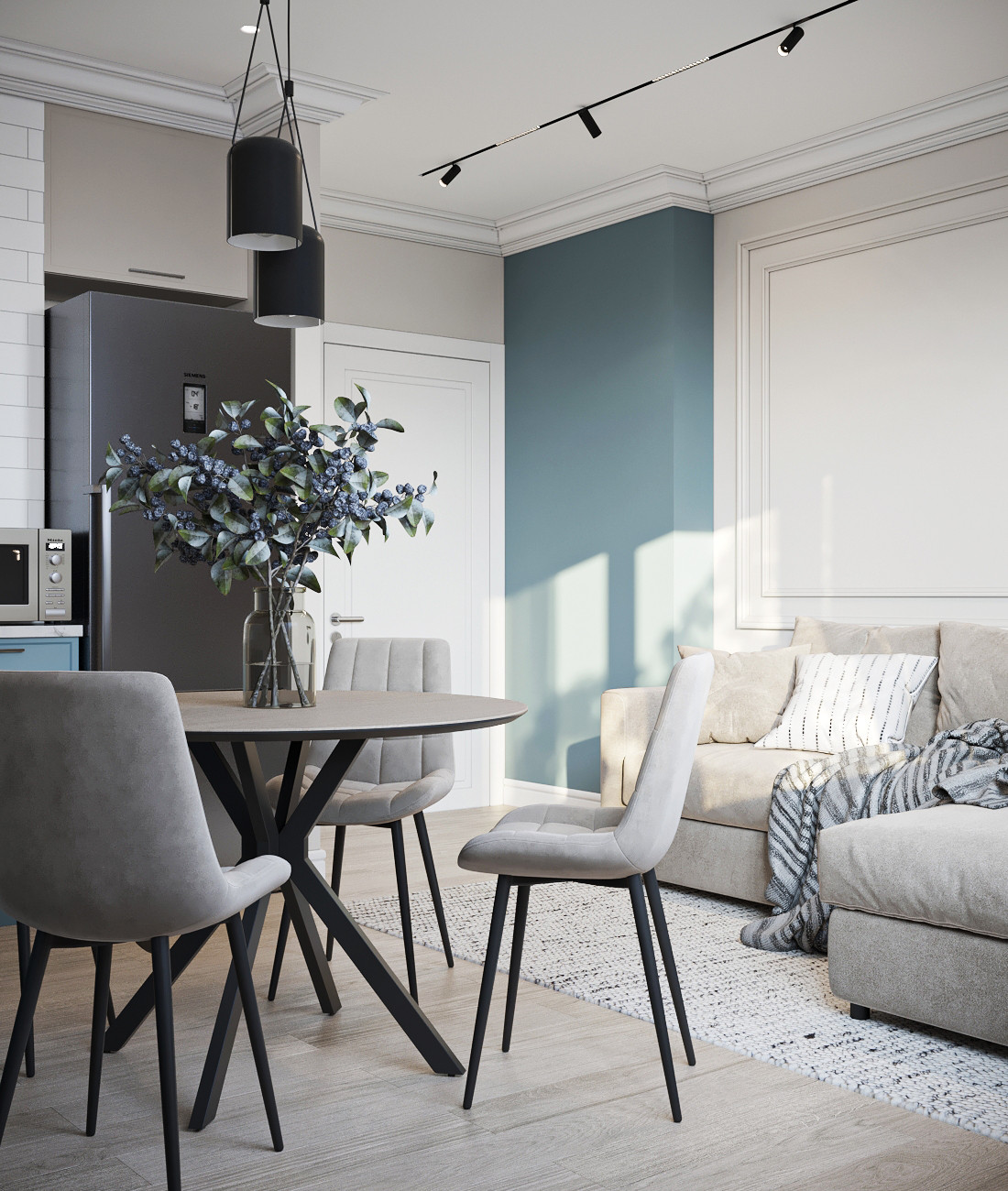 Евро однушка в стиле "Неоклассика"