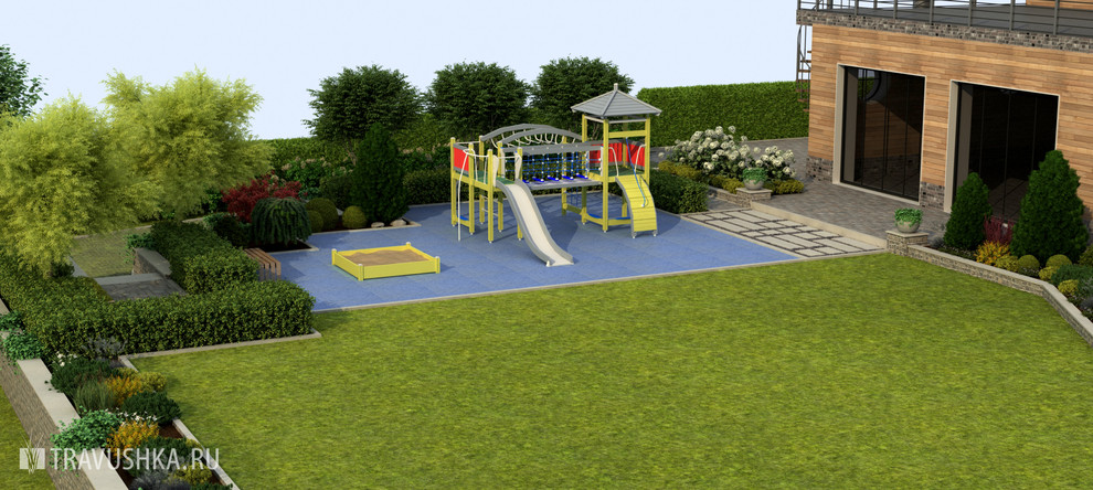Дизайн-проект участка 20 соток, в 3D