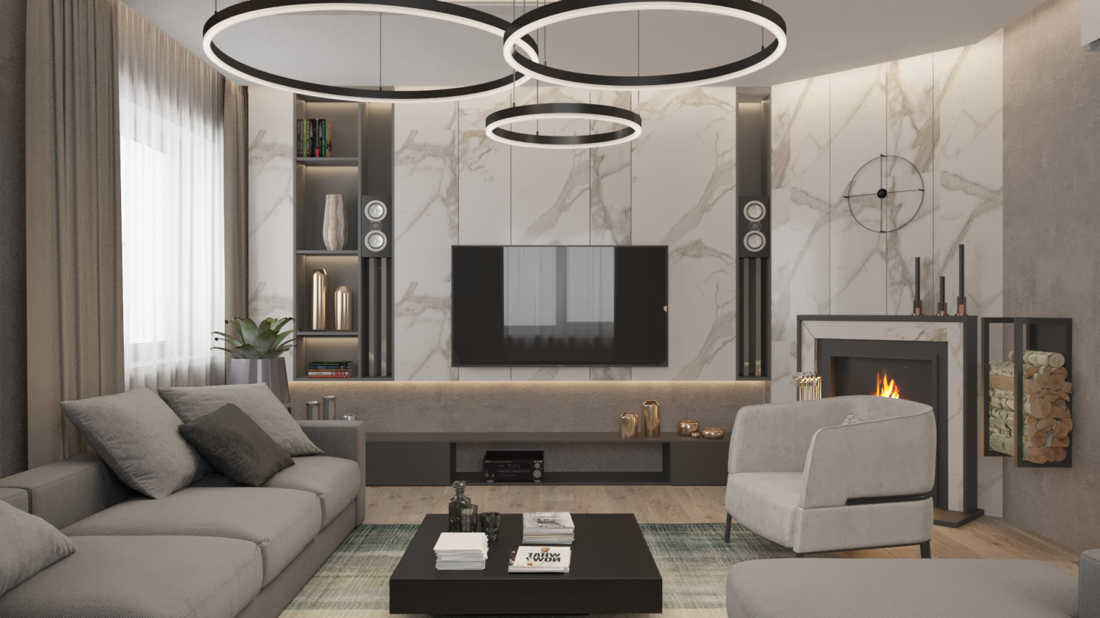 Семейные ценности. Кухня-Гостиная.