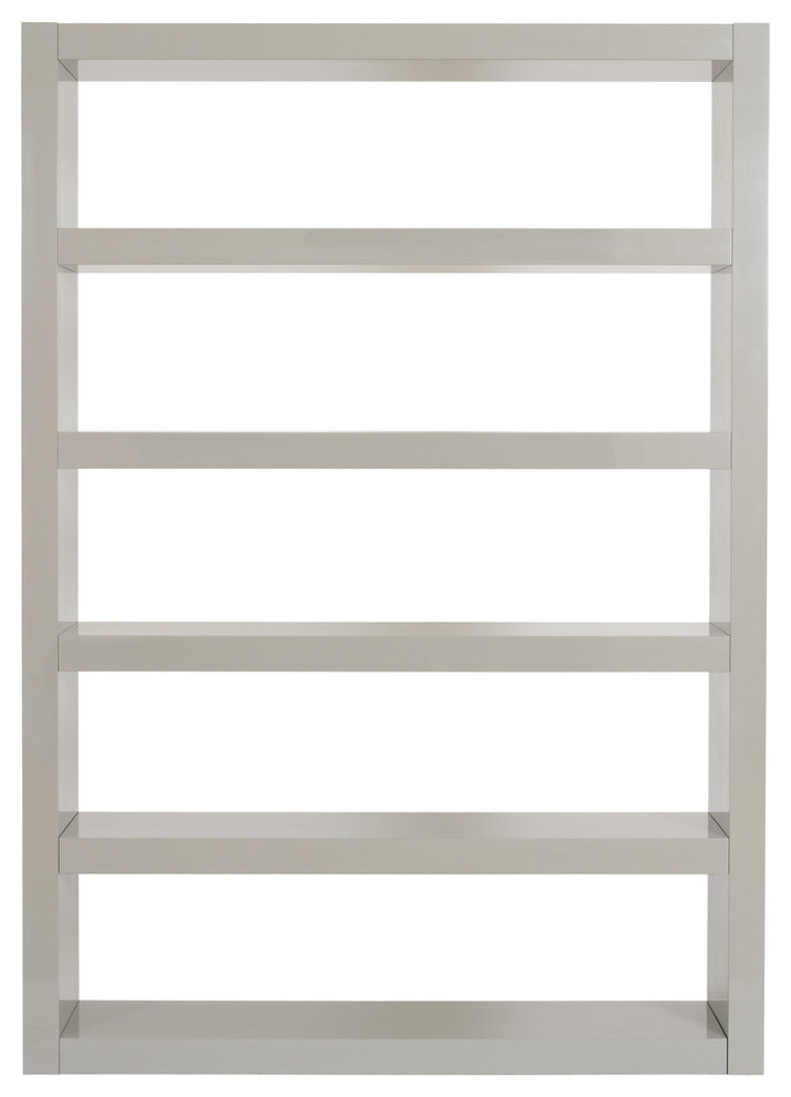 Denso Composition Shelving Unit, 5 Section, High Gloss Grey