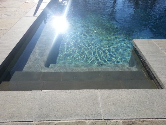 Example of a mountain style pool design in Charlotte