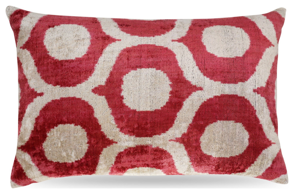 Canvello Handmade Designer Velvet Throw Pillow 16" X 24" Contemporary