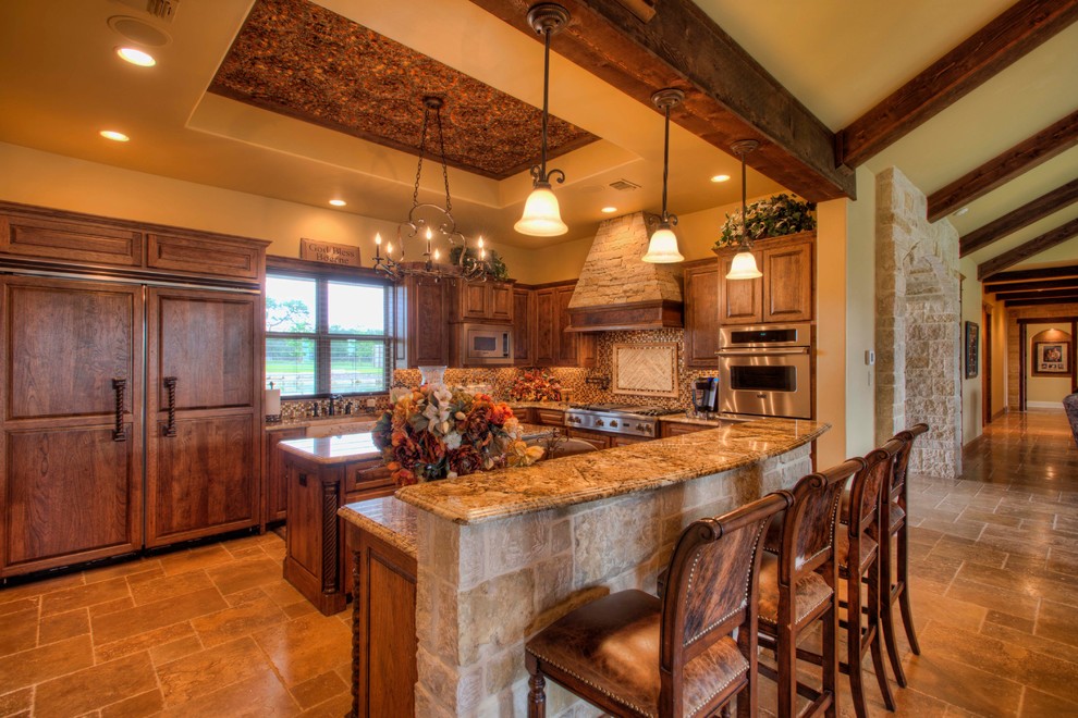 Mountain style kitchen photo in Austin