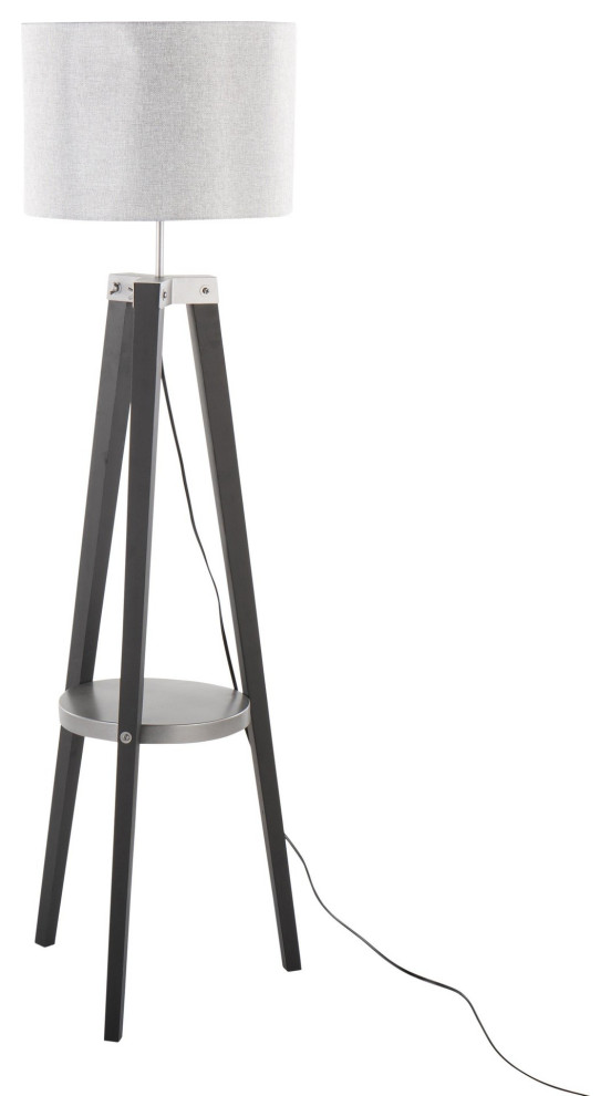 Compass Shelf Floor Lamp Midcentury Floor Lamps by LumiSource Houzz
