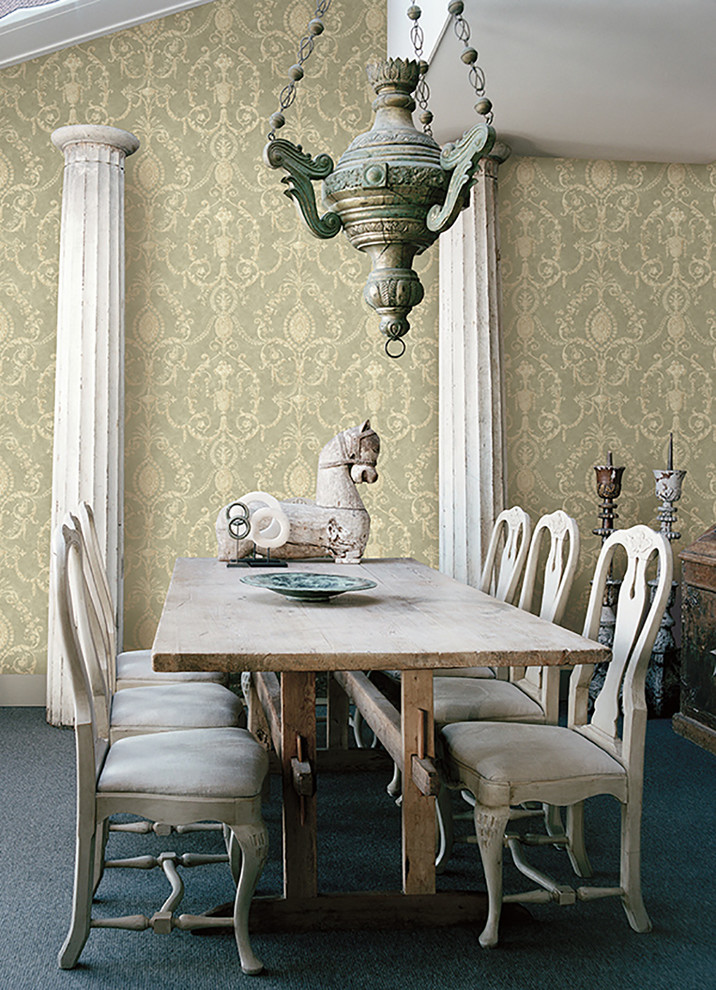 Inspiration for a transitional dining room remodel in Boston