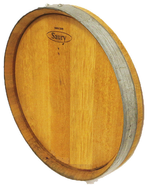 Wine Barrel Head, Gloss Lacquer Finished, 3"H x 25"W