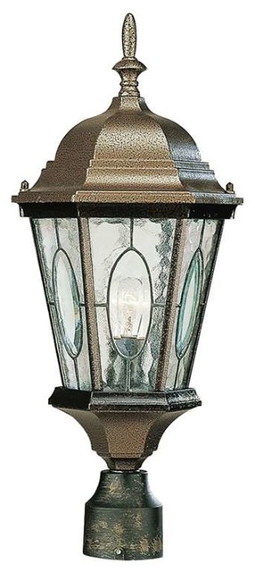 Trans Globe Watered Windows 22" High Outdoor Post Top Black