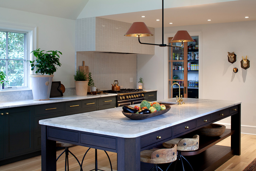 Example of a transitional kitchen design in Baltimore