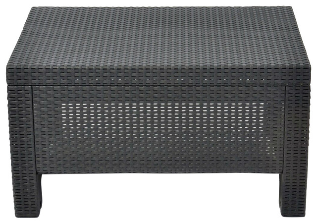 contemporary outdoor coffee table, durable black plastic rattan contemporary outdoor coffee table, durable black plastic rattan