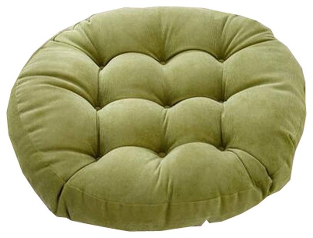 21 Inch Round Floor Pillow Tufted Support Padded Boosted Cushion