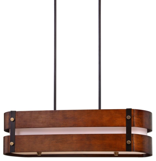 Wood Metal 4 Light Chandelier Brass Oval Pendant Contemporary Wood Metal 4 Light Chandelier Brass Oval Pendant