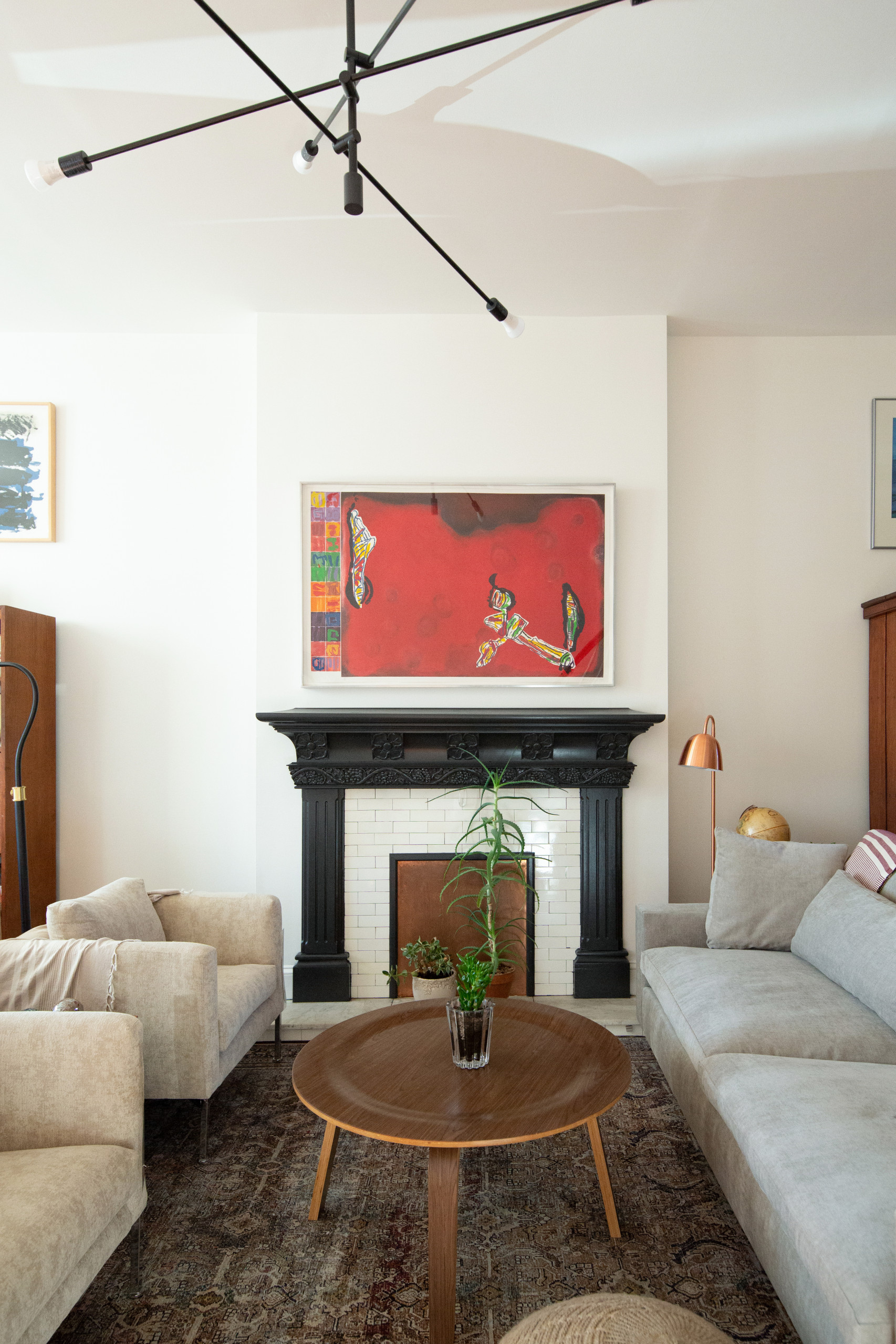 New paint job, redone fire place, & new furniture