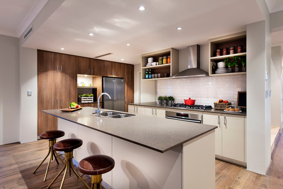 Transitional kitchen in Perth.