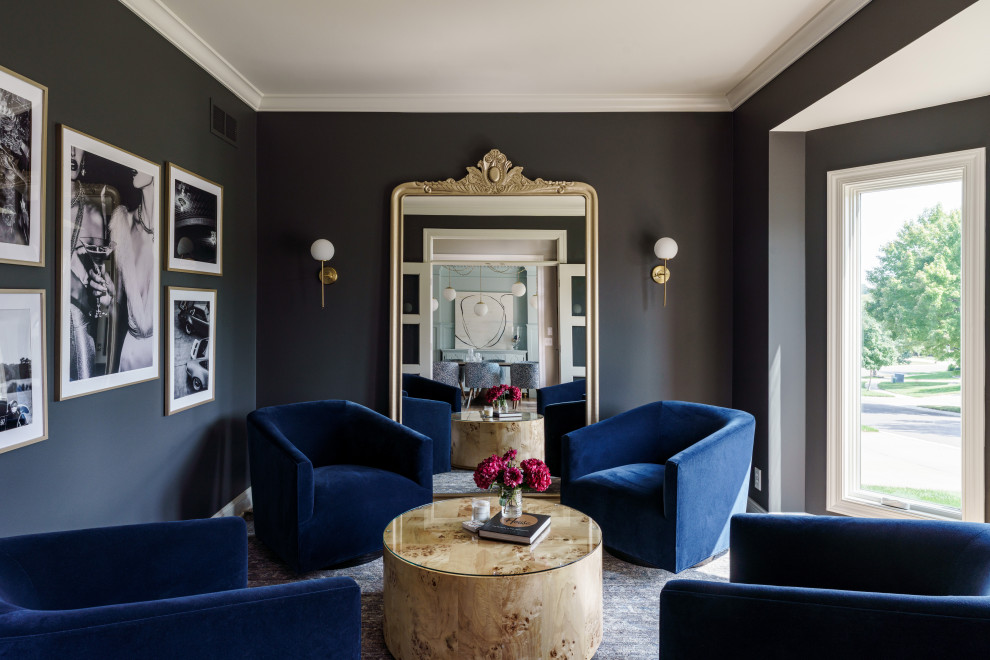 Transitional home office photo in Kansas City