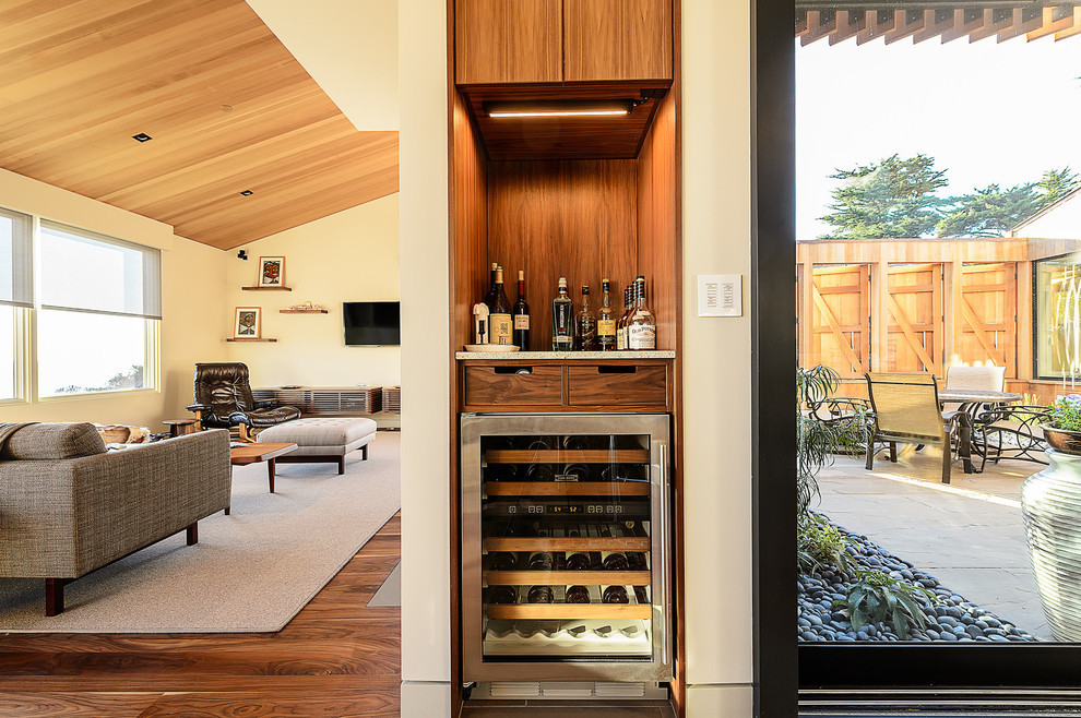 Inspiration for a midcentury wine cellar in San Francisco.