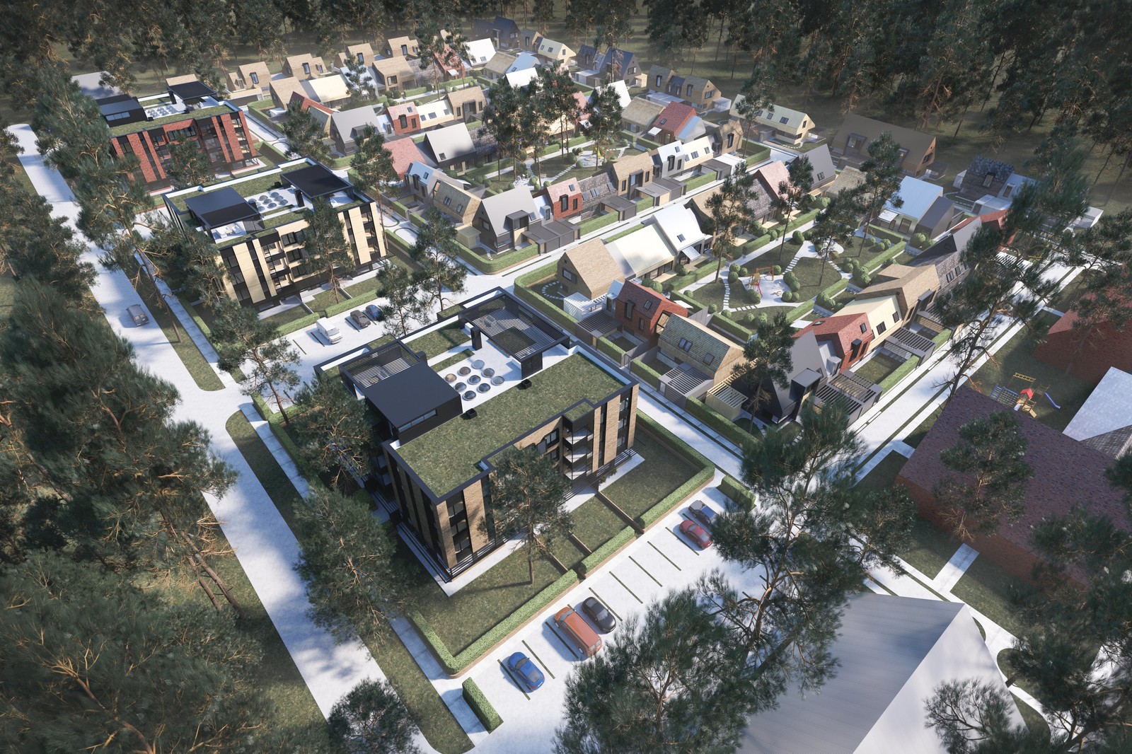 ПРОЕКТ СОВРЕМЕННОГО МАЛОЭТАЖНОГО ЖИЛОГО КВАРТАЛА