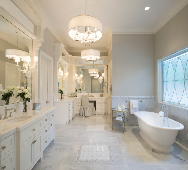 Southern Traditional  Transitional  Bathroom  Houston  by Matt Powers Custom Homes \u0026 Renovations