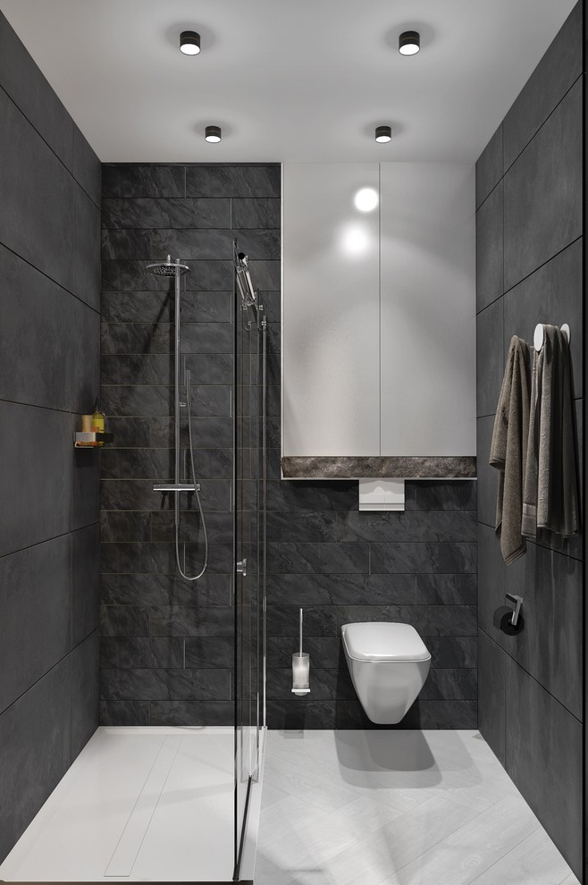 Проект мини офиса с душем и туалетом