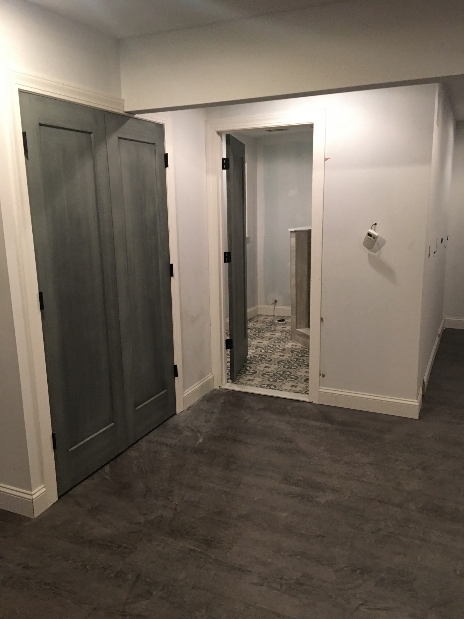 Custom bathroom and back room office/workout/pet room