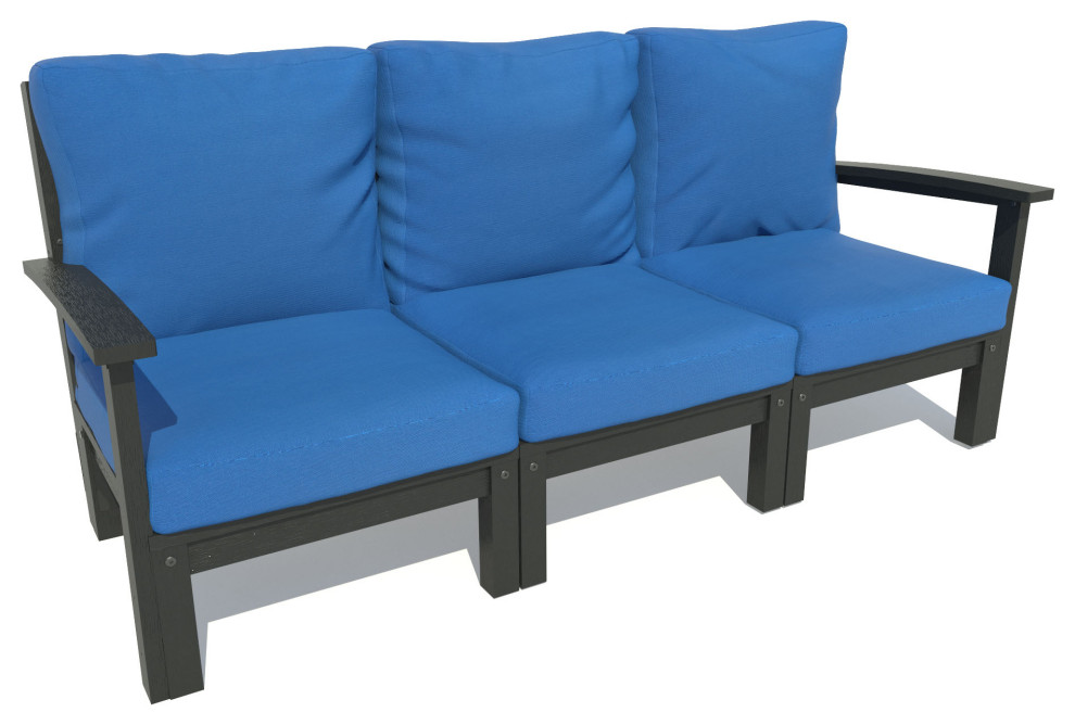 Bespoke Sofa, Cobalt Blue/Black