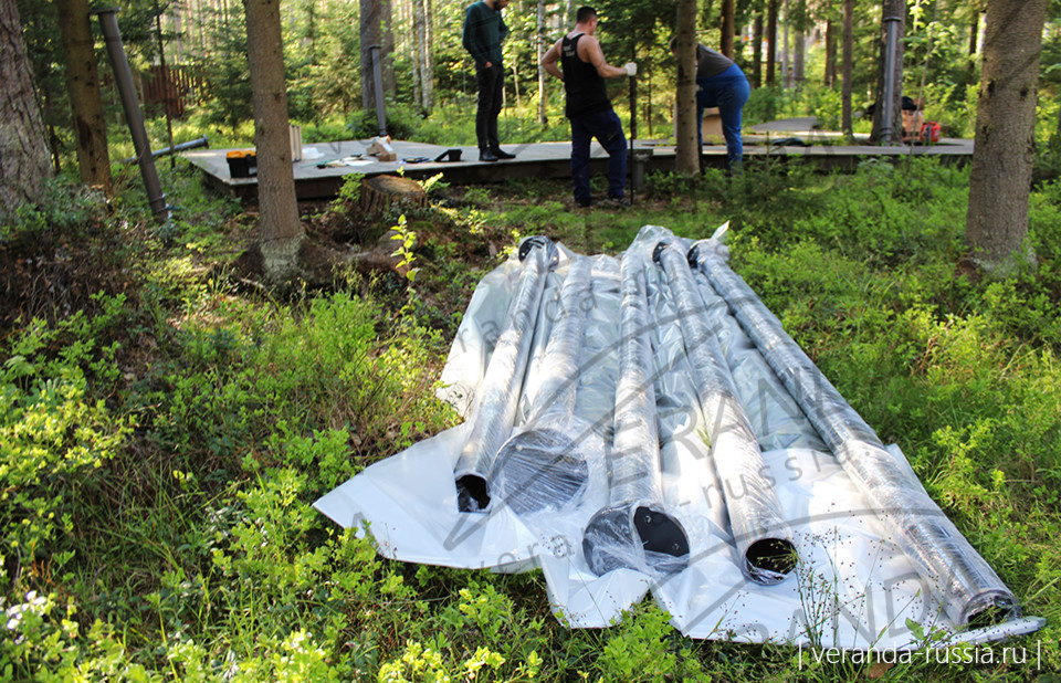 Теневые паруса для зоны отдыха на загородном участке