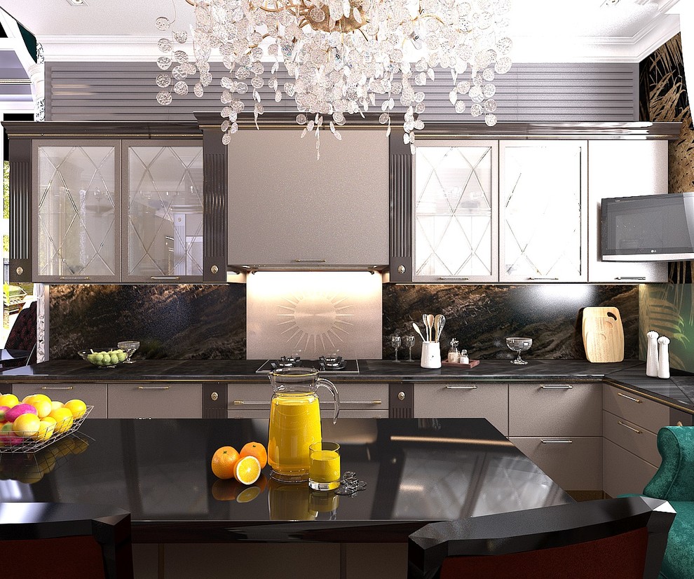 Кухня в частном домовладении в стиле арт-деко (г.Пятигорск)