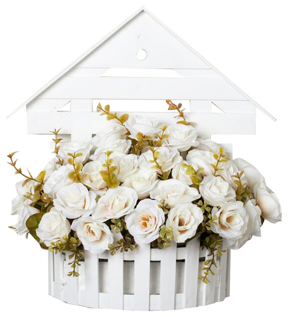 Attractive Wall Decoration Artificial Flower With Blanket C Modern Artificial Flower Arrangements By Blancho Bedding Houzz